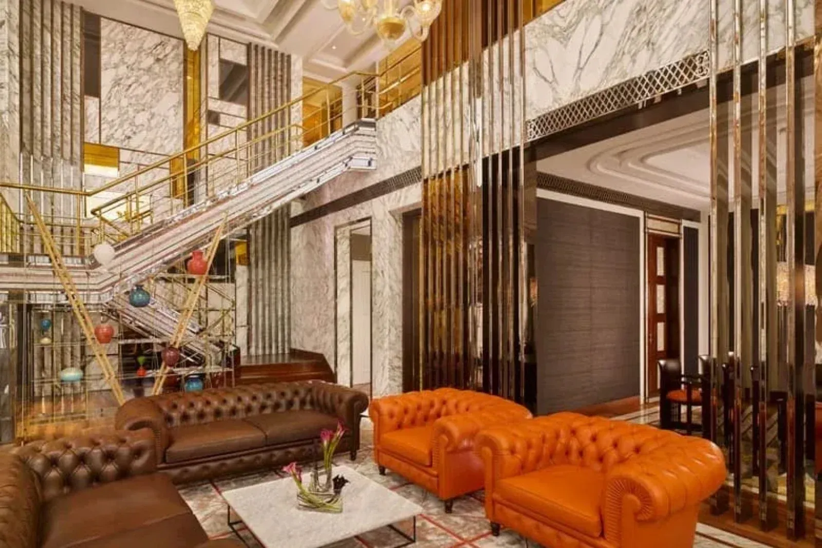 The Reverie Saigon luxury suite living room