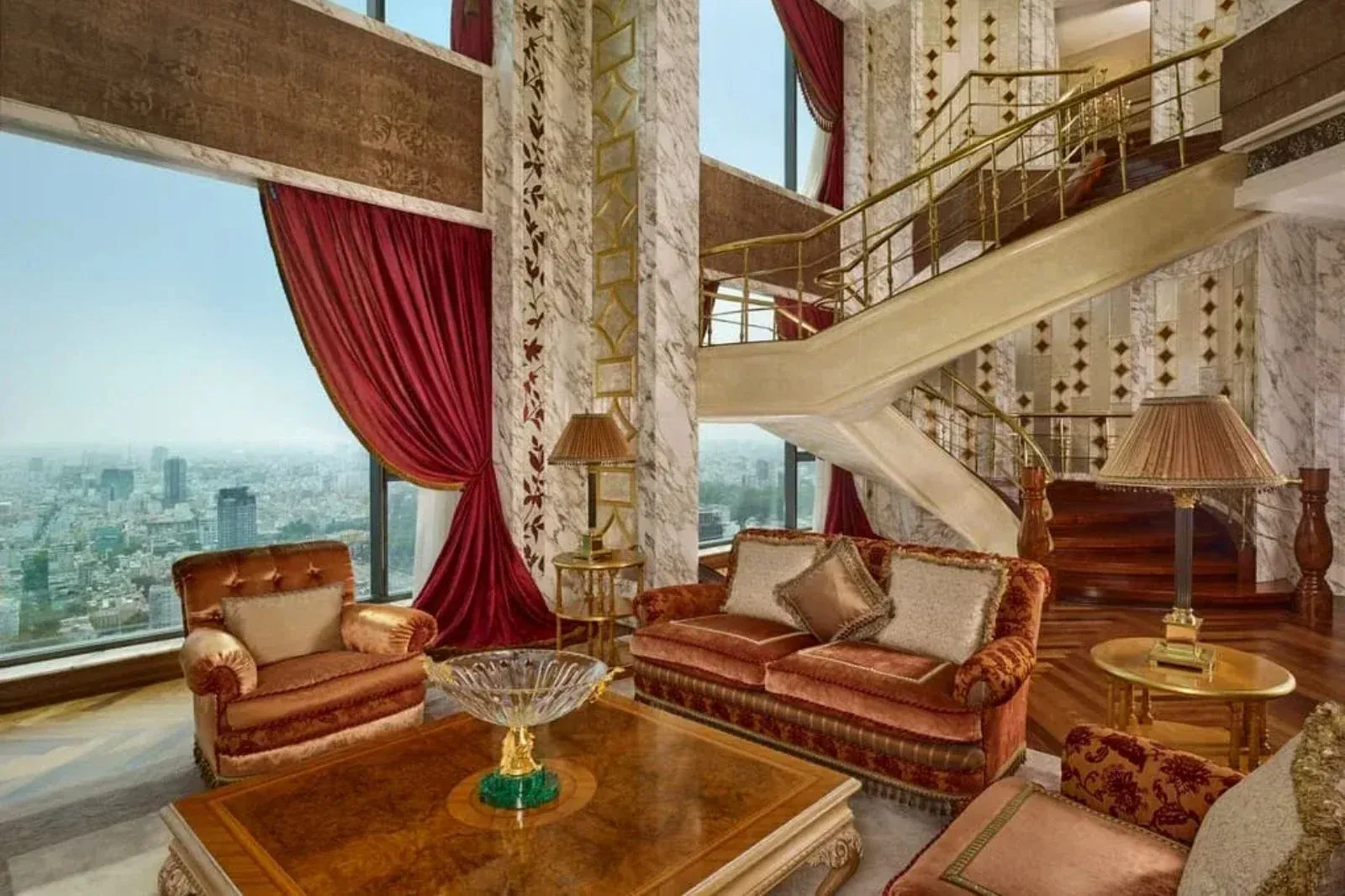The Reverie Saigon suite city view